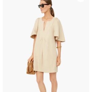 Tuckernuck Pomander Place Khaki Finley Flutter Sleeve Dress Medium M